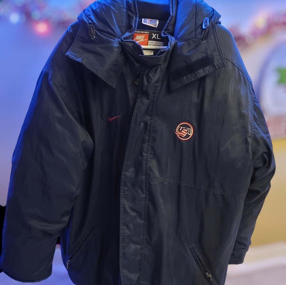 Mens Nike OFFICIAL USA American Mens Hockey Team Parka Size XL